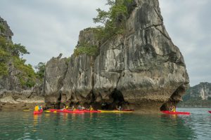 Kayaking at Halong Bay