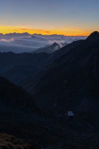 Sunrise above Capanna Cristallina